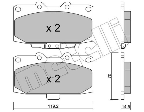 Brake Pad Set, disc brake METELLI 22-0413-0