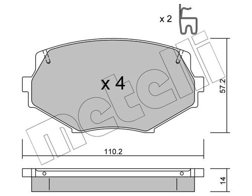 Brake Pad Set, disc brake METELLI 22-0472-0