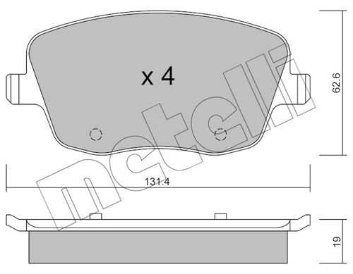 Brake Pad Set, disc brake METELLI 22-0547-0