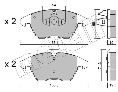 Brake Pad Set, disc brake METELLI 22-0548-1