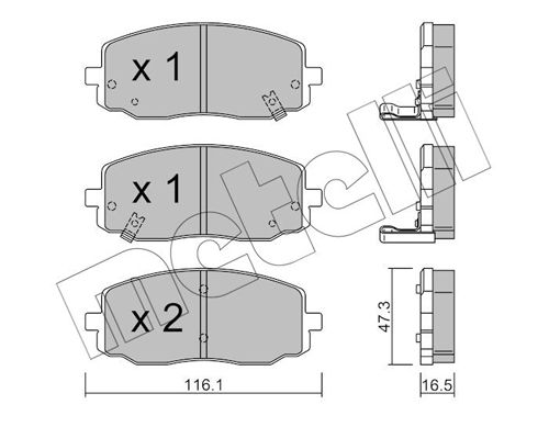 Brake Pad Set, disc brake METELLI 22-0629-0