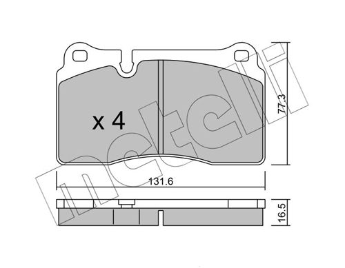 Brake Pad Set, disc brake METELLI 22-0659-0