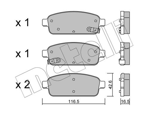 Brake Pad Set, disc brake METELLI 22-0840-0