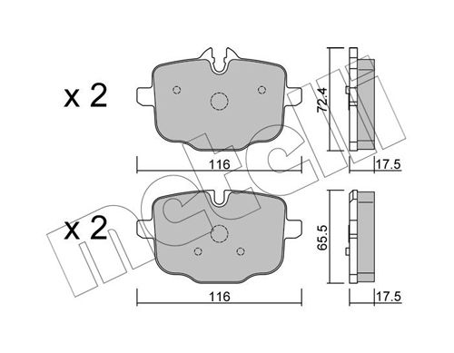 Brake Pad Set, disc brake METELLI 22-0921-0