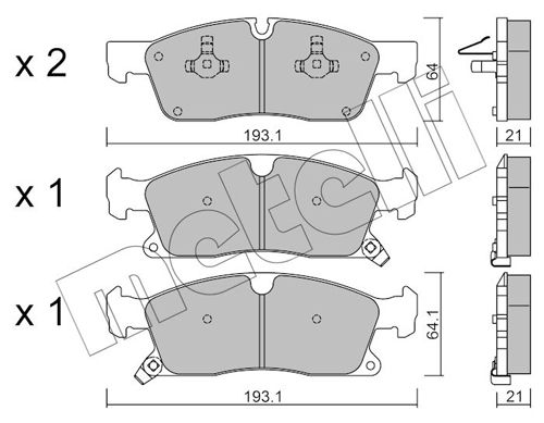 Brake Pad Set, disc brake METELLI 22-0927-2