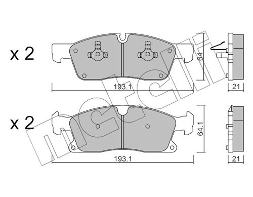 Brake Pad Set, disc brake METELLI 22-0927-4