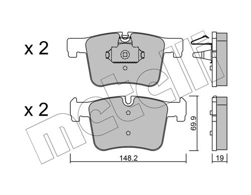 Brake Pad Set, disc brake METELLI 22-0961-0