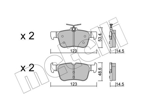 Brake Pad Set, disc brake METELLI 22-1040-2