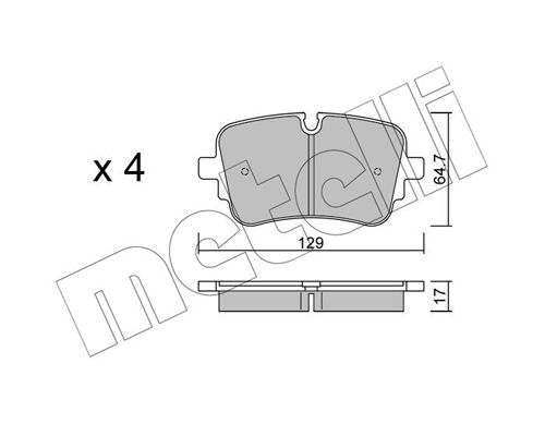 Brake Pad Set, disc brake METELLI 22-1130-1