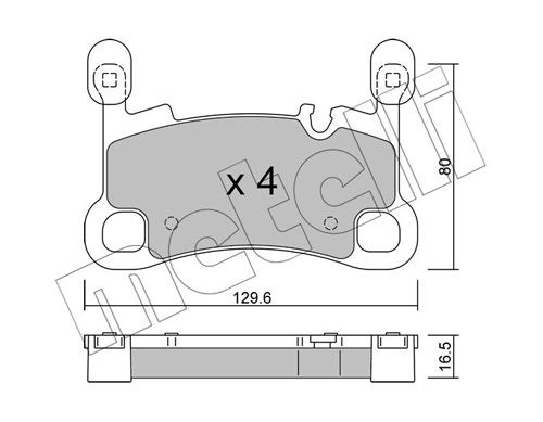 Brake Pad Set, disc brake METELLI 22-1260-0