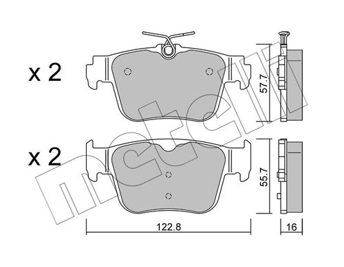 Brake Pad Set, disc brake METELLI 22-1317-0