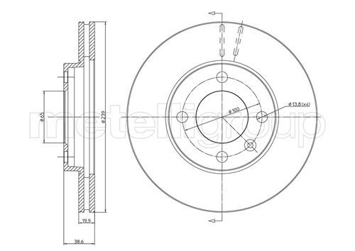 Brake Disc METELLI 23-0170