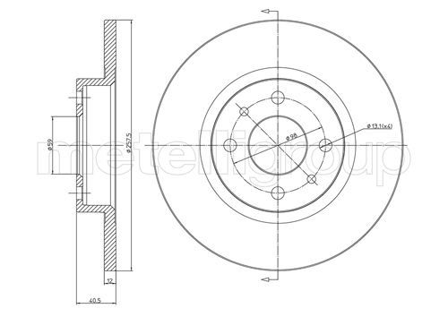 Brake Disc METELLI 23-0179