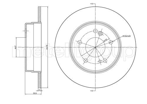 Brake Disc METELLI 23-0277C