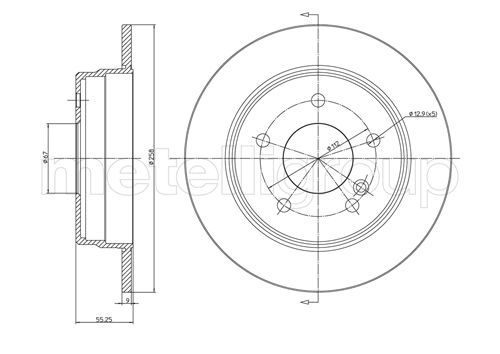 Brake Disc METELLI 23-0315C