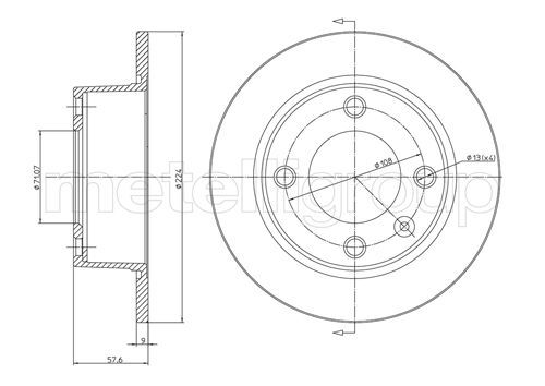 Brake Disc METELLI 23-0319