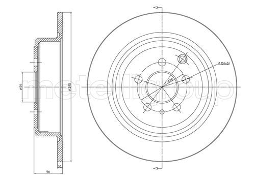 Brake Disc METELLI 23-0337