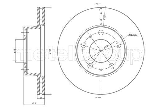 Brake Disc METELLI 23-0340