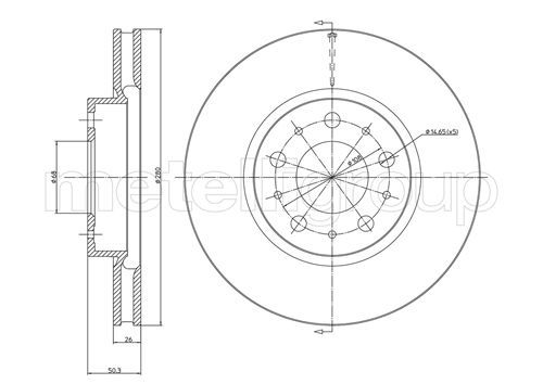 Brake Disc METELLI 23-0375C