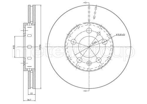 Brake Disc METELLI 23-0390C