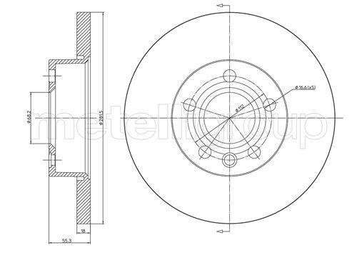 Brake Disc METELLI 23-0484