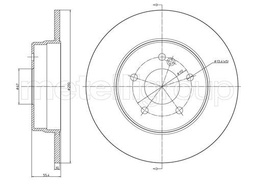 Brake Disc METELLI 23-0485C