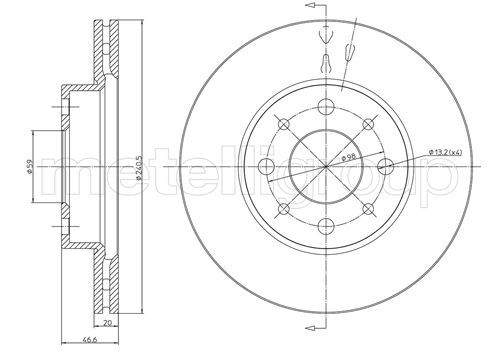 Brake Disc METELLI 23-0496