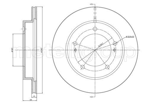 Brake Disc METELLI 23-0501