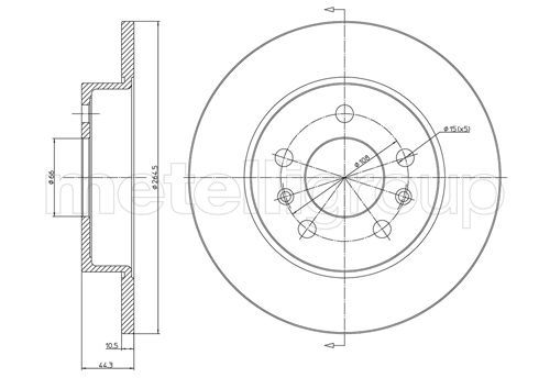 Brake Disc METELLI 23-0535