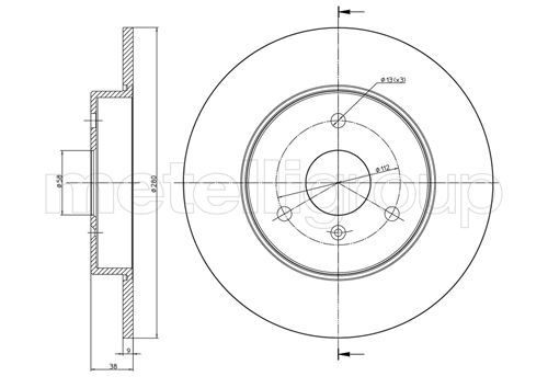 Brake Disc METELLI 23-0538C