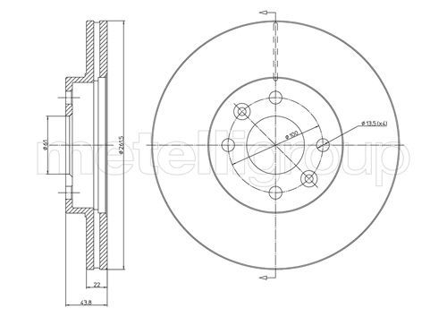 Brake Disc METELLI 23-0550C