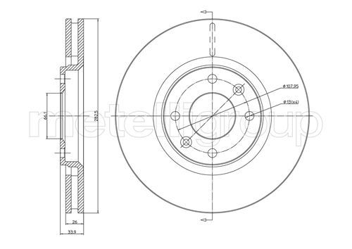 Brake Disc METELLI 23-0566C