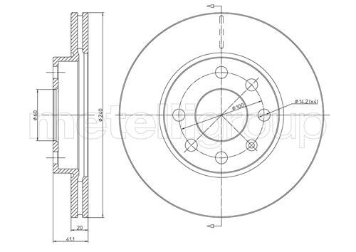 Brake Disc METELLI 23-0569C