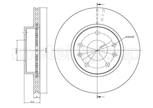 Brake Disc METELLI 23-0574C