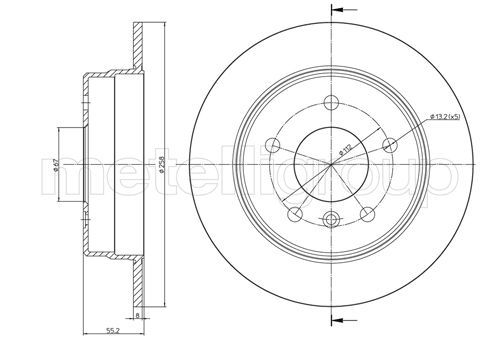 Brake Disc METELLI 23-0599C