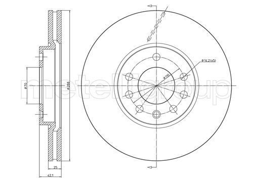 Brake Disc METELLI 23-0605C