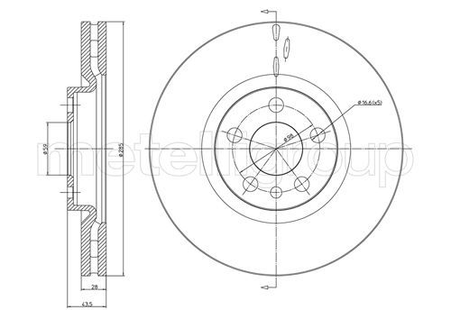 Brake Disc METELLI 23-0615C