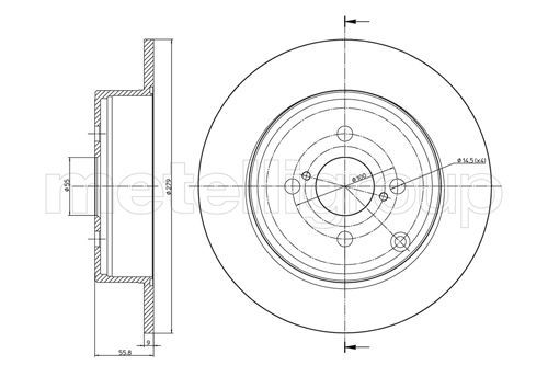 Brake Disc METELLI 23-0635C