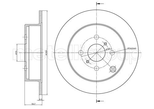 Brake Disc METELLI 23-0636