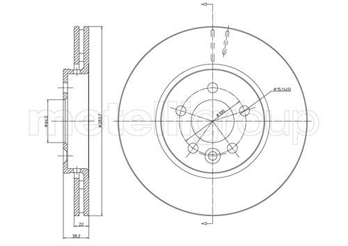 Brake Disc METELLI 23-0643