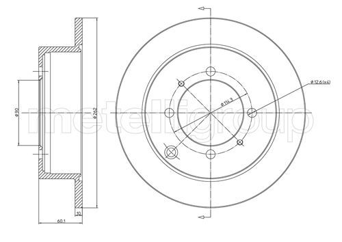 Brake Disc METELLI 23-0651