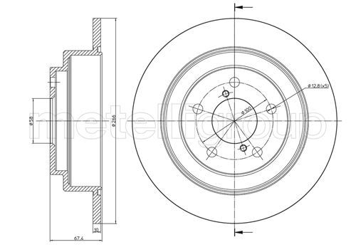 Brake Disc METELLI 23-0671