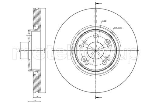 Brake Disc METELLI 23-0673C