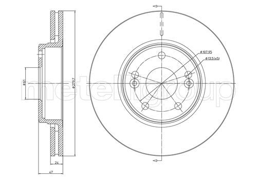 Brake Disc METELLI 23-0676C