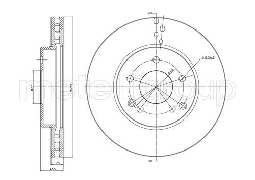 Brake Disc METELLI 23-0701C