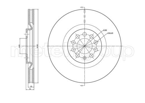 Brake Disc METELLI 23-0706C