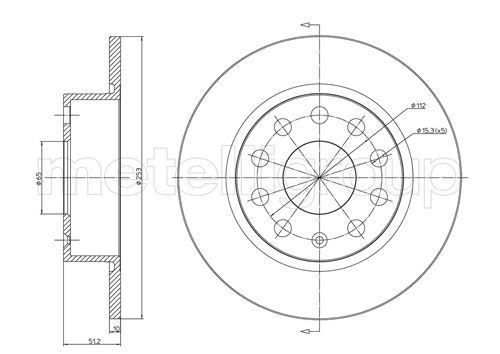 Brake Disc METELLI 23-0724C