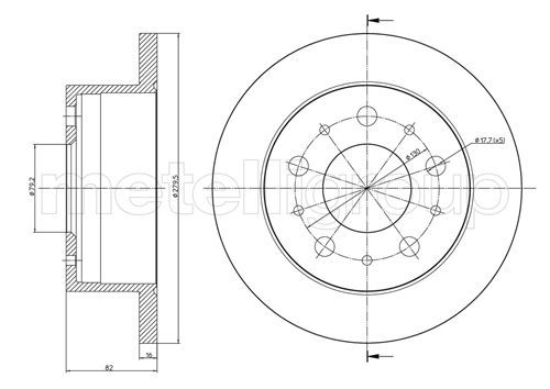 Brake Disc METELLI 23-0732