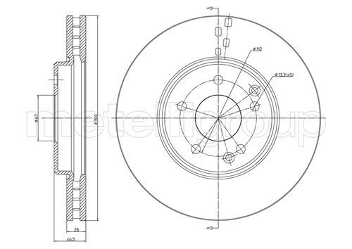 Brake Disc METELLI 23-0753C