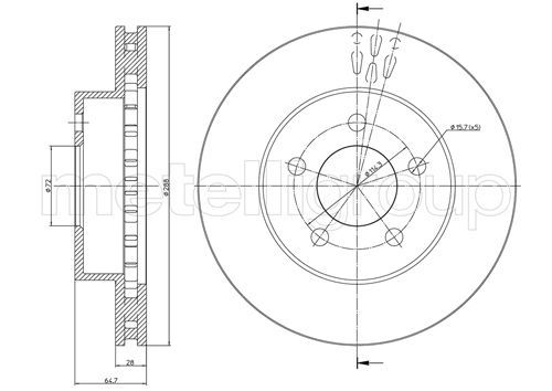 Brake Disc METELLI 23-0781C